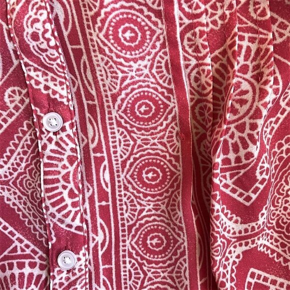 NEW PLUS SIZE FRONT TIE TOP  1X PINK - Picture 9 of 10